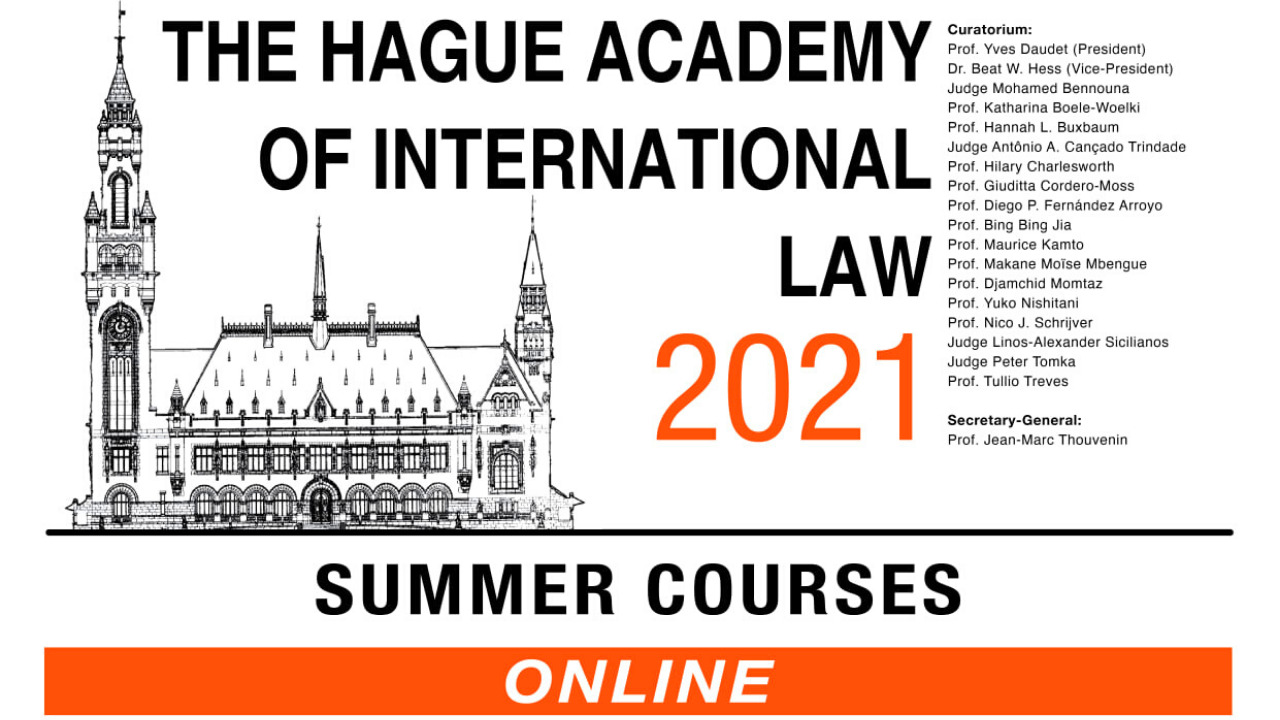 Applications for the Summer Courses at the Hague Academy are open!