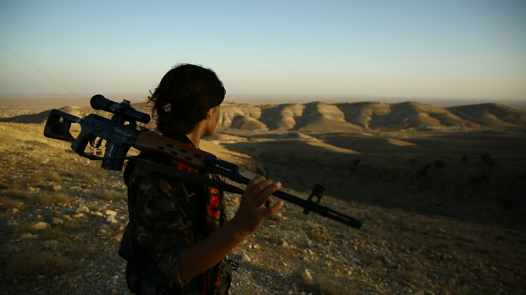 Film still yazidi woman