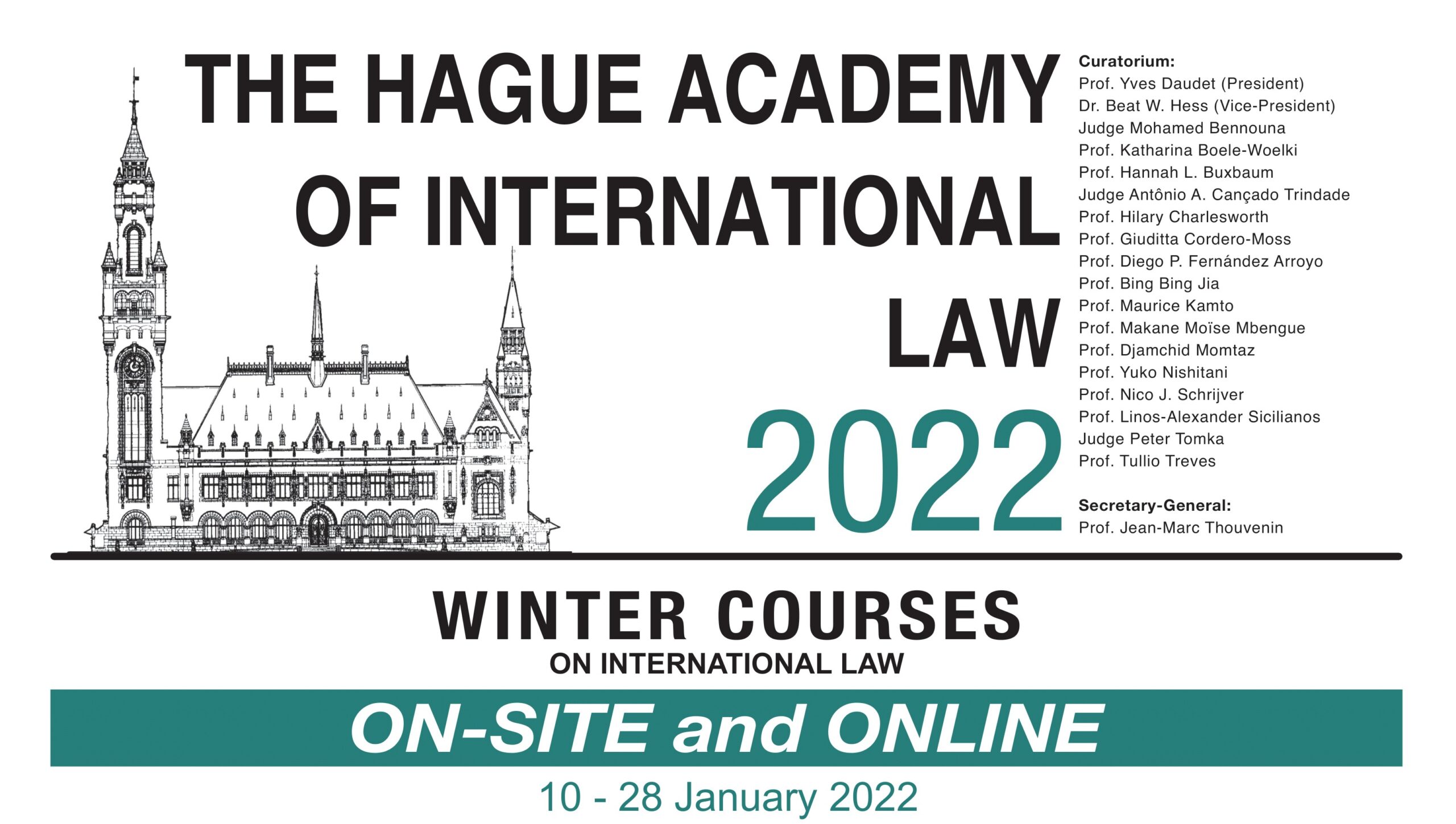 Full Grant for The Hague Academy of International Law – Winter 2022 Courses